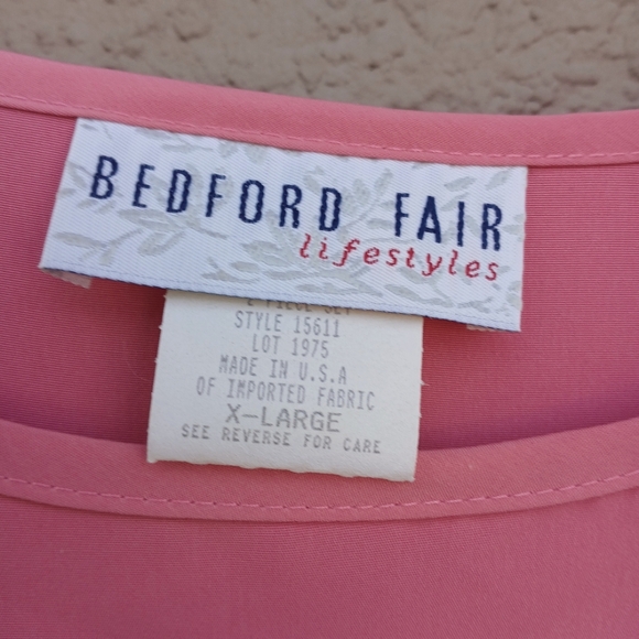Vintage Bedford Fair Lifestyles Blouse with Matching Tank Top Women's Size XL - Picture 7 of 9